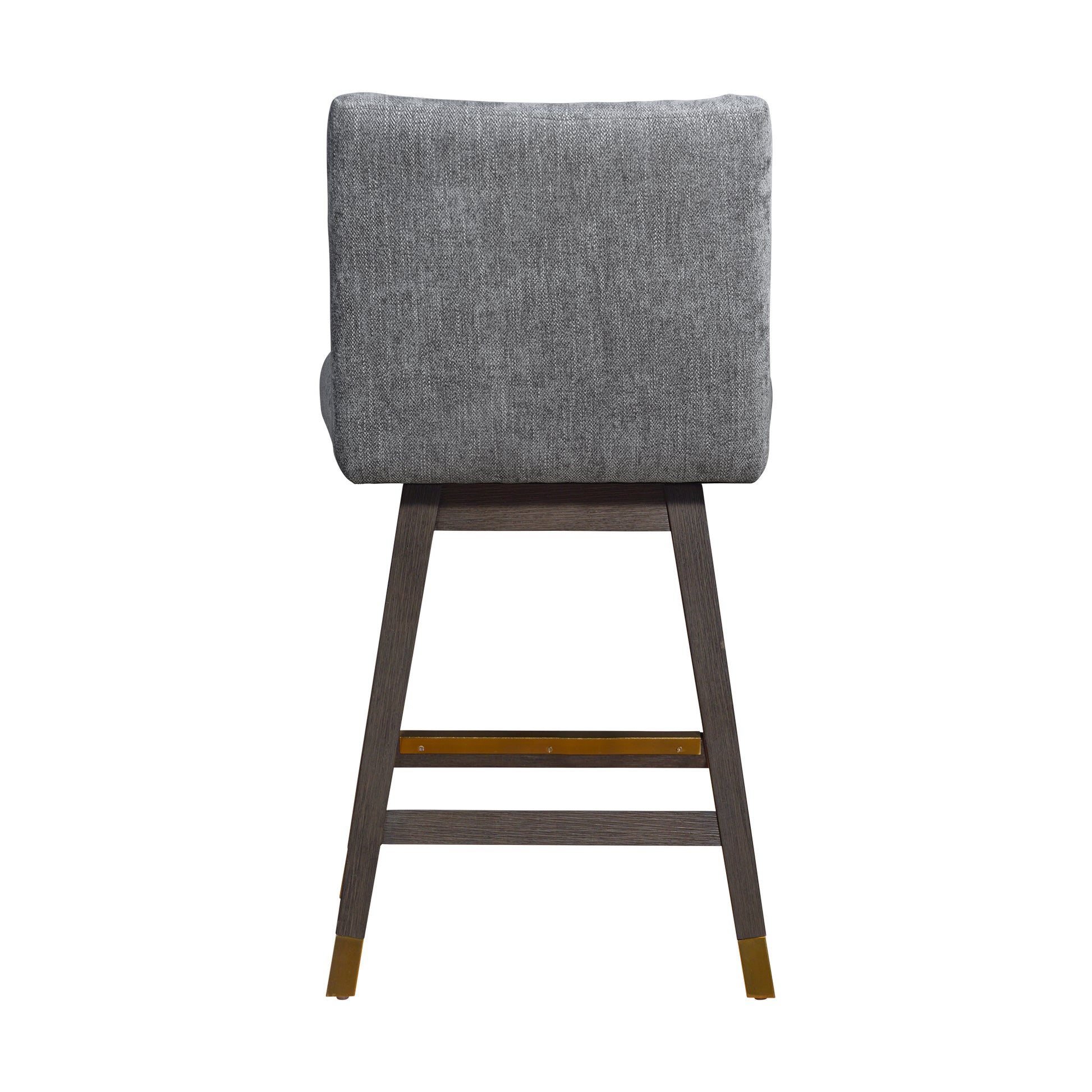 Basila Swivel Counter Stool in Grey Oak Wood Finish with Grey Fabric By Armen Living | Counter Stools | Modishstore - 6