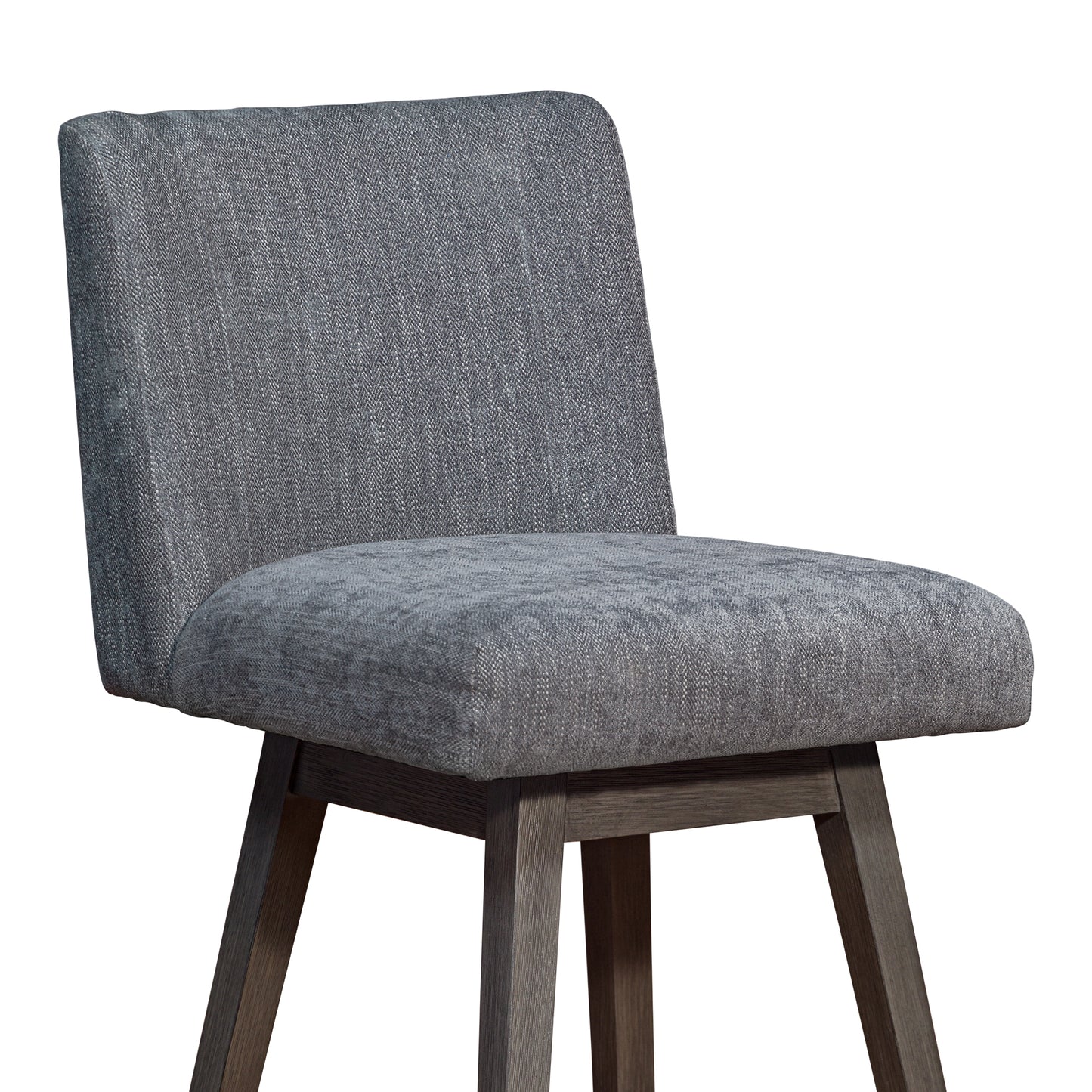 Basila Swivel Counter Stool in Grey Oak Wood Finish with Grey Fabric By Armen Living | Counter Stools | Modishstore - 7