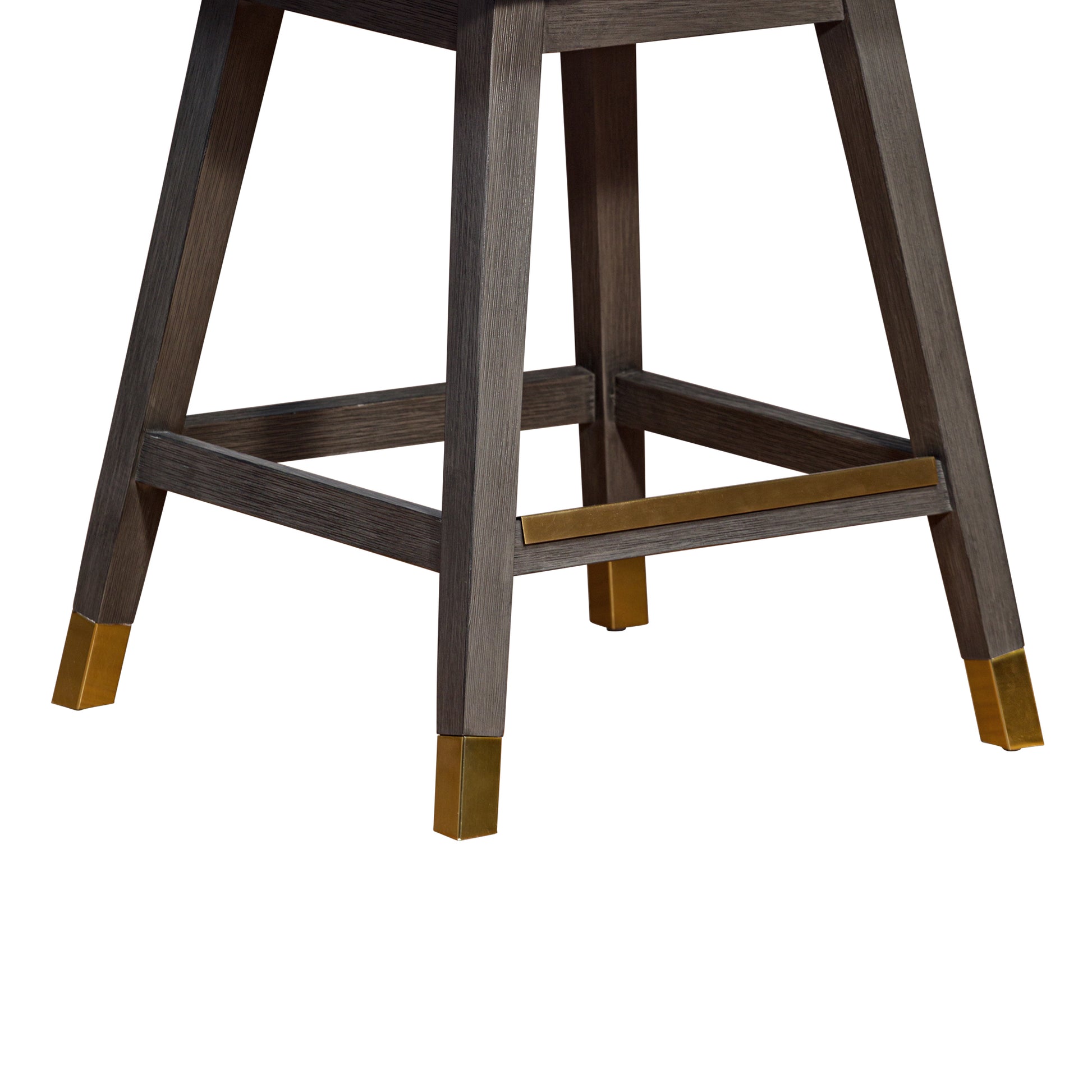 Basila Swivel Counter Stool in Grey Oak Wood Finish with Grey Fabric By Armen Living | Counter Stools | Modishstore - 8