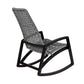 Sequoia Outdoor Patio Rocking Chair in Dark Eucalyptus Wood and Grey Rope By Armen Living | Outdoor Chairs | Modishstore - 5