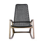 Sequoia Outdoor Patio Rocking Chair in Light Eucalyptus Wood and Charoal Rope By Armen Living | Outdoor Chairs | Modishstore - 3