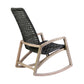 Sequoia Outdoor Patio Rocking Chair in Light Eucalyptus Wood and Charoal Rope By Armen Living | Outdoor Chairs | Modishstore - 5