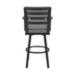 Don 30" Outdoor Patio Bar Stool in Black Aluminum with Grey Cushions  By Armen Living | Bar Stools | Modishstore - 6