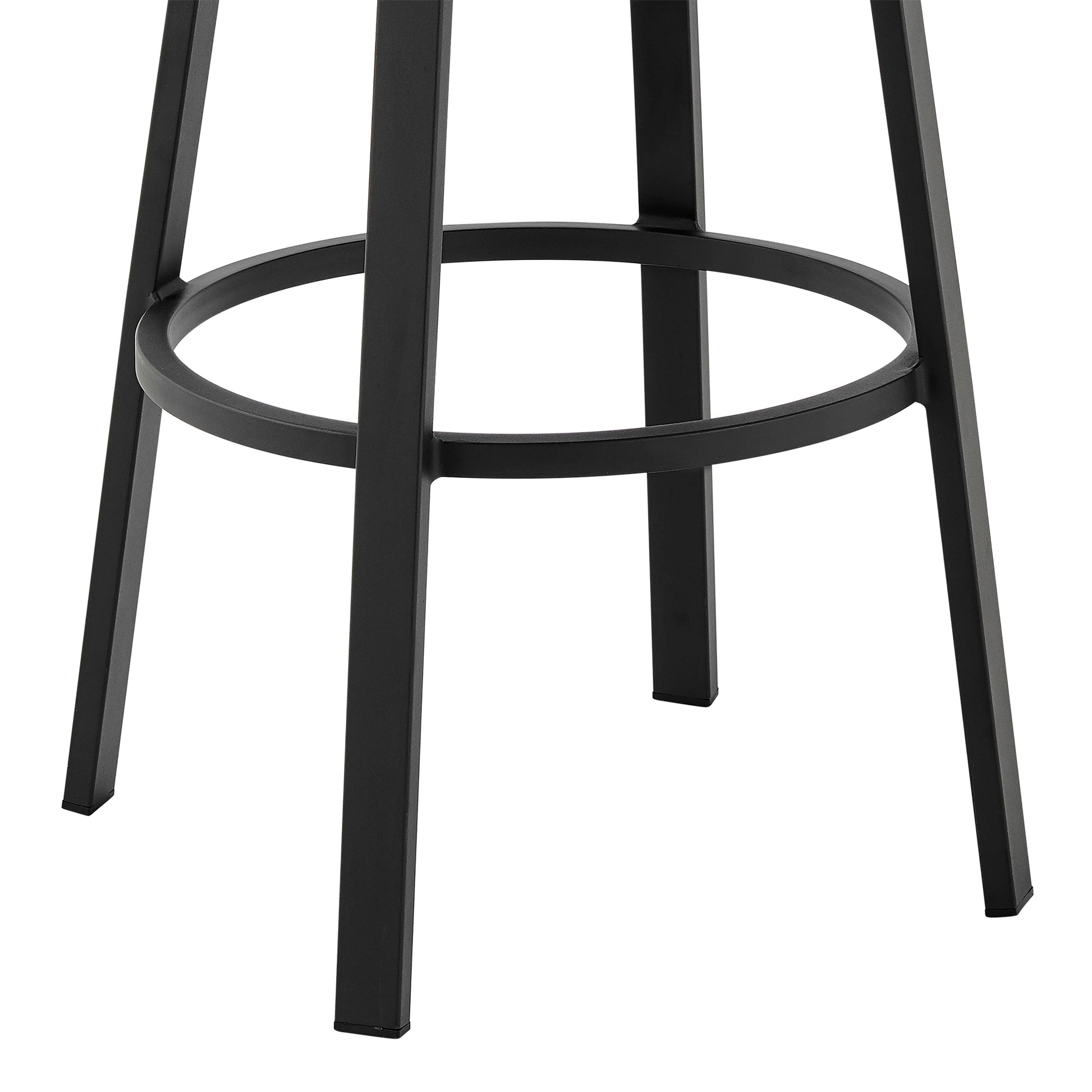 Don 30" Outdoor Patio Bar Stool in Black Aluminum with Grey Cushions  By Armen Living | Bar Stools | Modishstore - 8