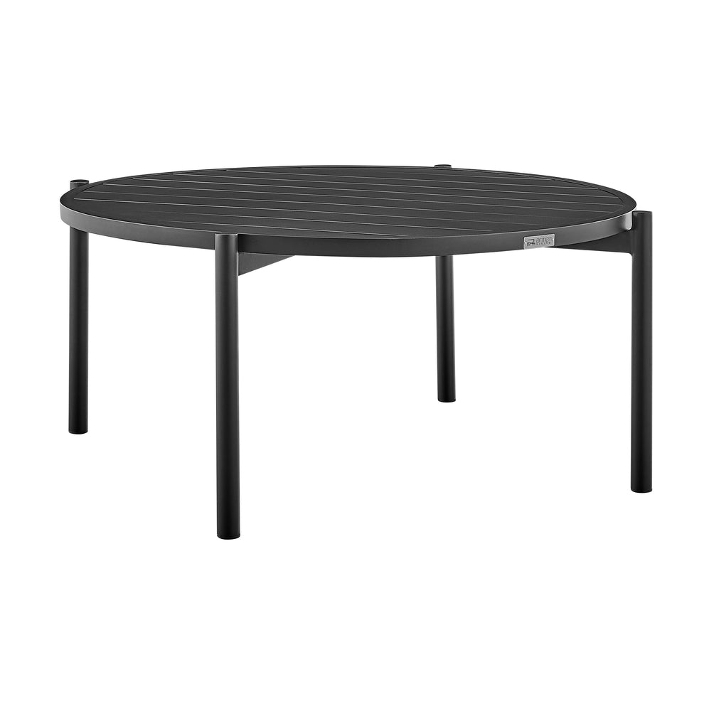 Shari and Tiffany 3 Piece Patio Outdoor Swivel Seating Set in Black Aluminum with Grey Cushions By Armen Living | Outdoor Sofas, Loveseats & Sectionals | Modishstore - 6