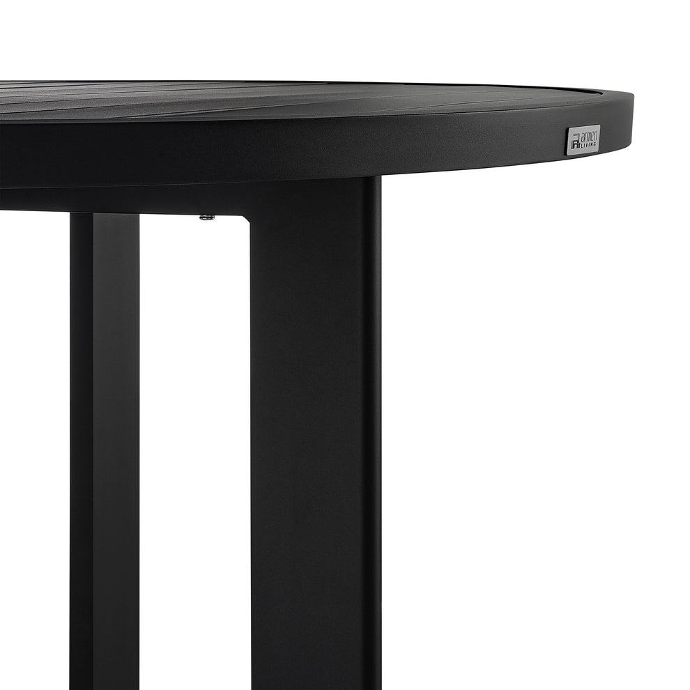 Grand Outdoor Patio Round Dining Table in Aluminum By Armen Living | Outdoor Tables | Modishstore - 5