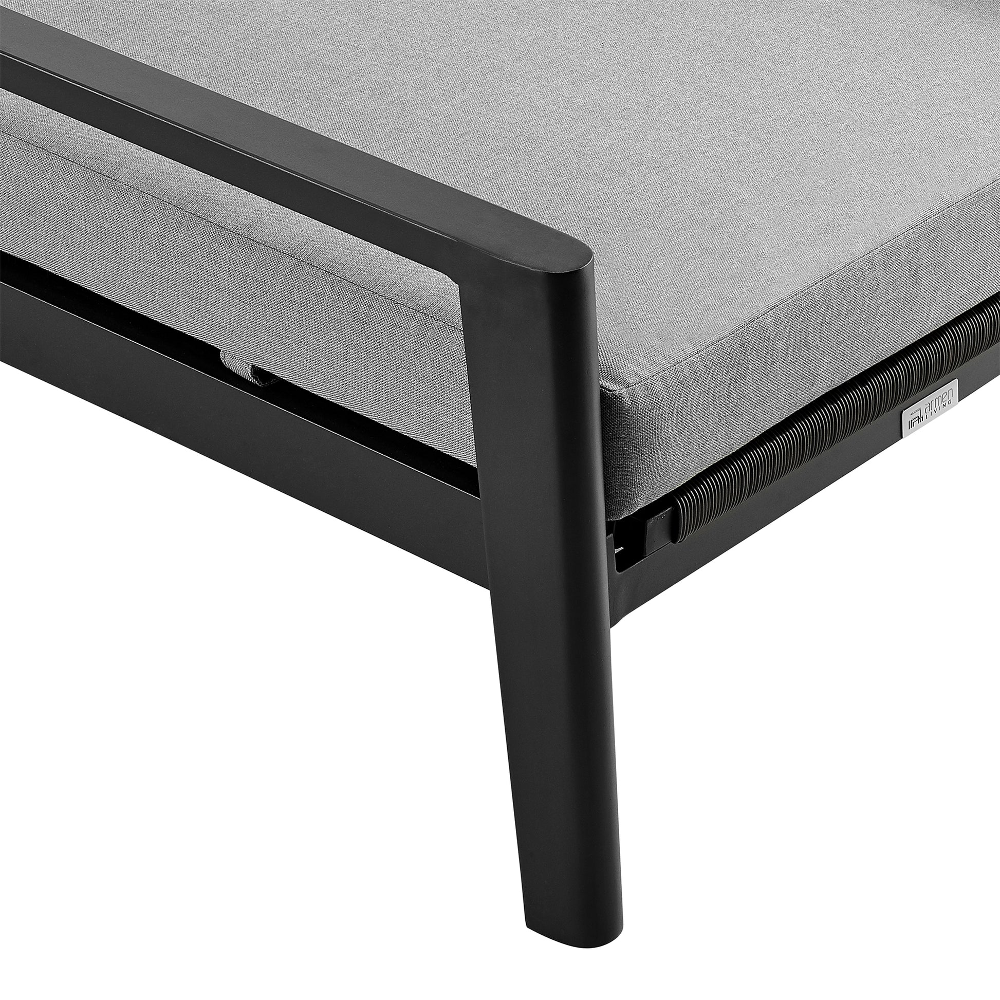 Grand Outdoor Patio Adjustable Chaise Lounge Chair in Aluminum with Grey Cushions By Armen Living | Outdoor Chaise Lounges | Modishstore - 10