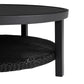 Grand Black Aluminum Outdoor Round Conversation Table with Wicker Shelf By Armen Living | Outdoor Tables | Modishstore - 5