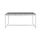 Royal White Aluminum and Teak Outdoor Dining Table with Stone Top By Armen Living | Outdoor Tables | Modishstore - 4