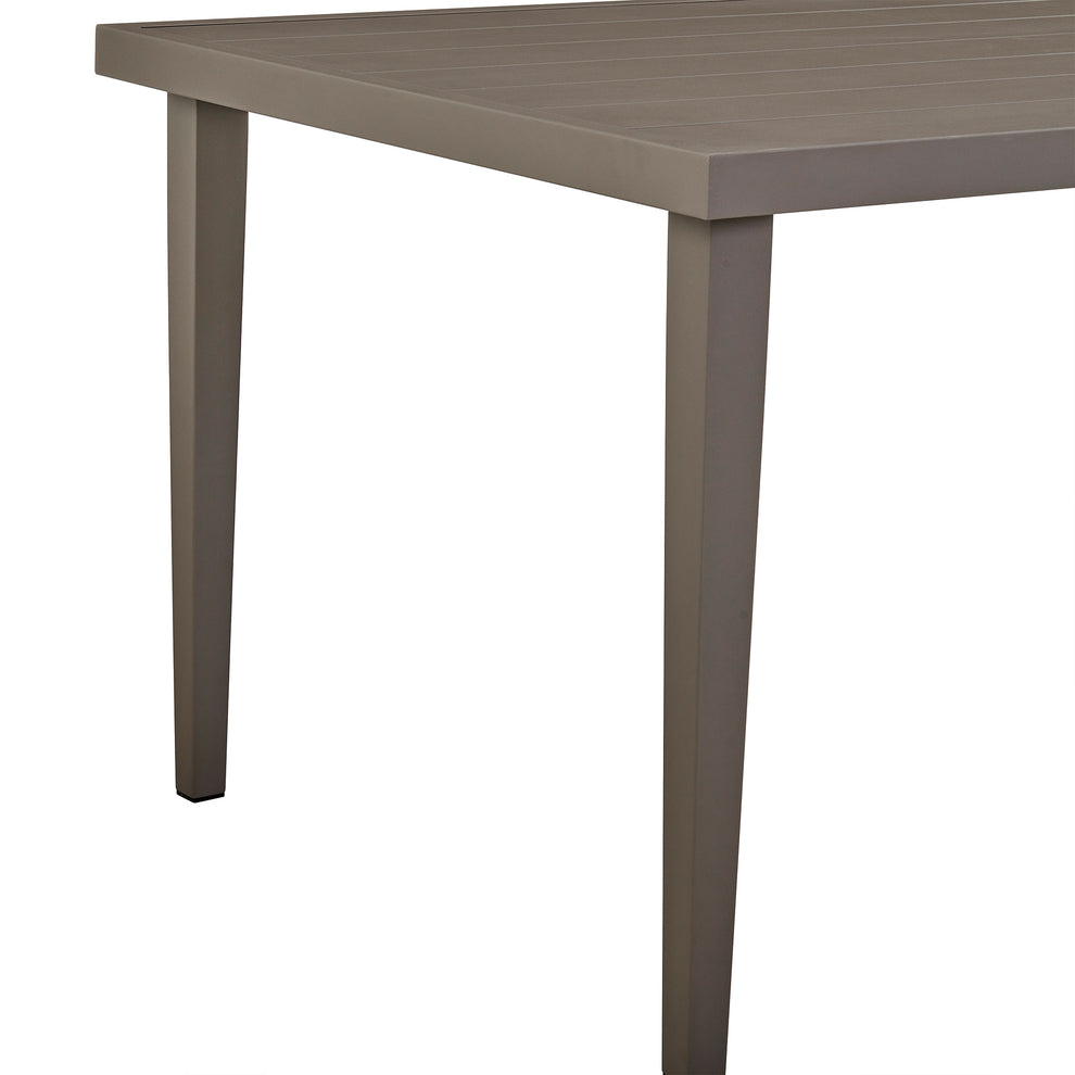 Silvana Outdoor Aluminum Gray Rectangle Dining Table By Armen Living | Outdoor Tables | Modishstore - 6