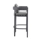 Argiope Outdoor Patio Counter Height Bar Stool in Aluminum with Grey Cushions By Armen Living | Bar Stools | Modishstore - 5