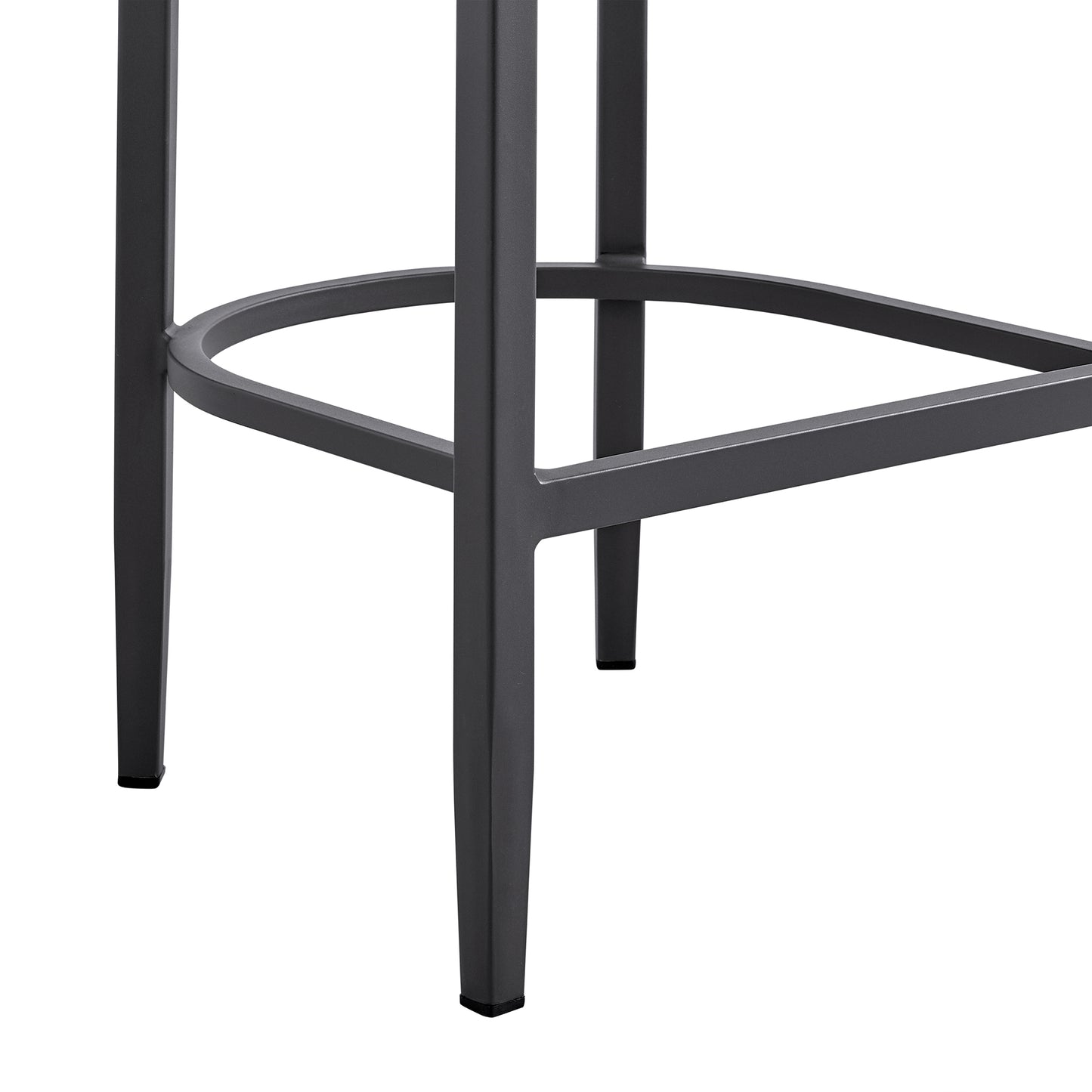 Argiope Outdoor Patio Counter Height Bar Stool in Aluminum with Grey Cushions By Armen Living | Bar Stools | Modishstore - 11