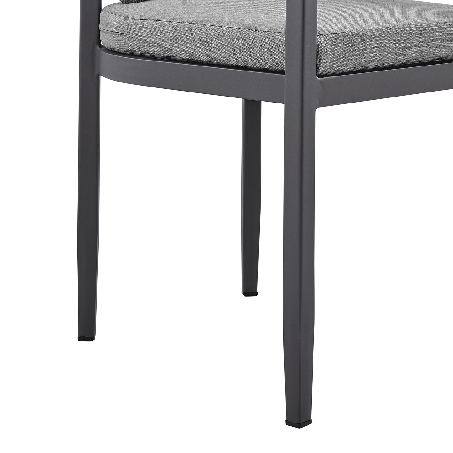 Argiope Outdoor Patio Dining Chairs in Aluminum with Grey Cushions - Set of 2 By Armen Living | Outdoor Chairs | Modishstore - 9
