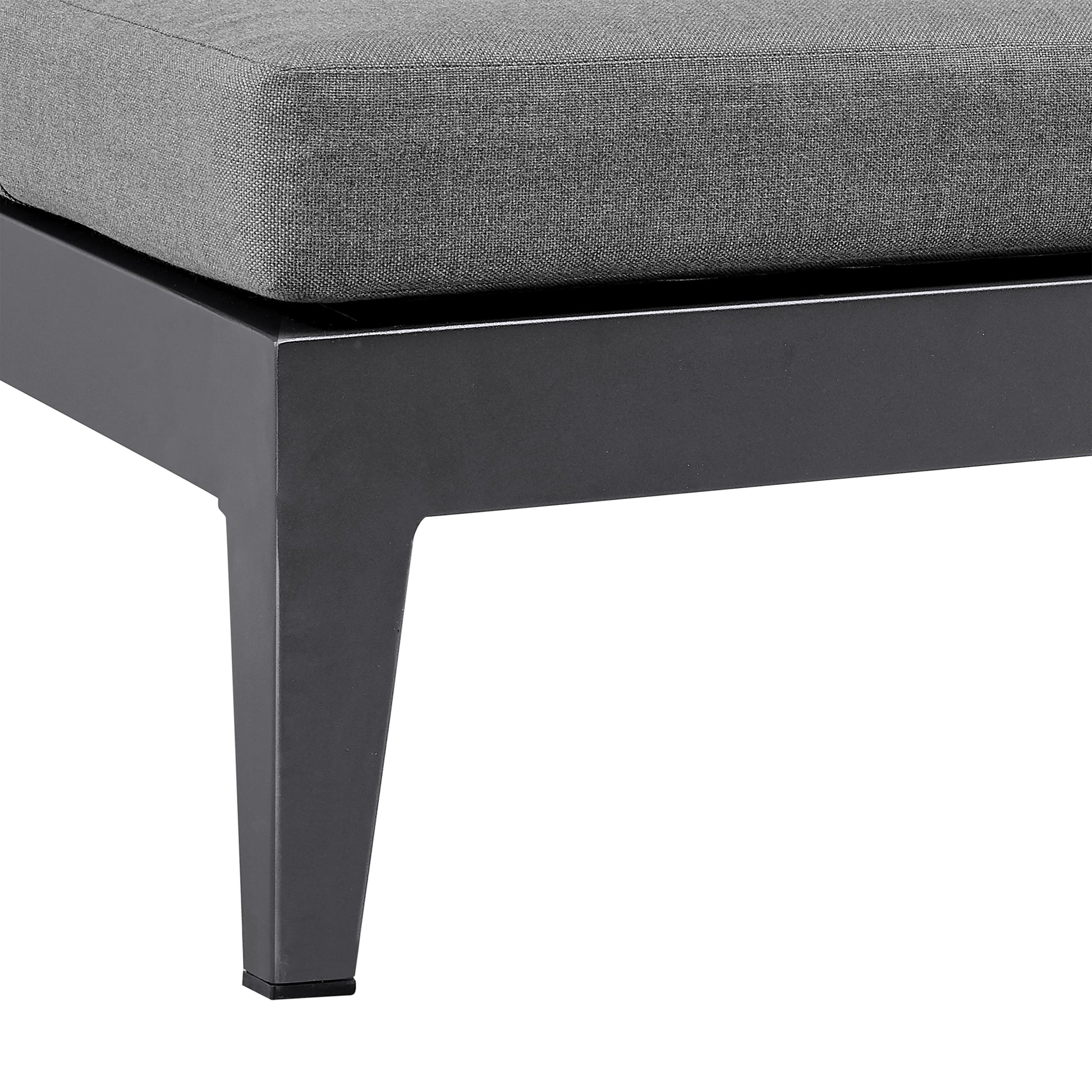 Argiope Outdoor Patio Adjustable Chaise Lounge Chair in Aluminum with Grey Cushions By Armen Living | Outdoor Chaise Lounges | Modishstore - 8