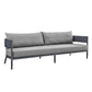 Argiope 4 Piece Outdoor Dark Gray Aluminum & Fabric Outdoor Conversation Set By Armen Living | Outdoor Sofas, Loveseats & Sectionals | Modishstore - 3