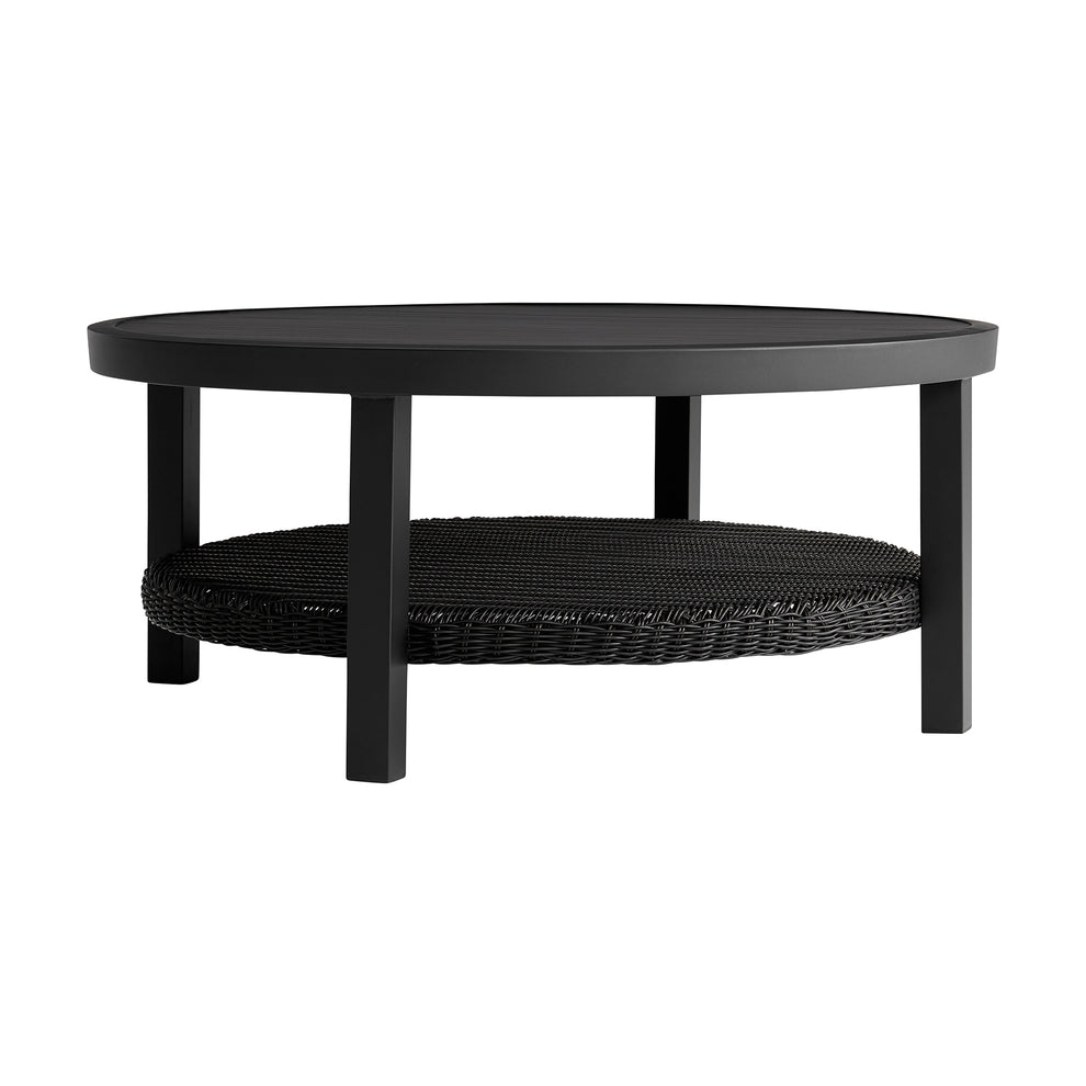 Grand 3 Piece Black Aluminum Outdoor Seating Set with Dark Gray Cushions By Armen Living | Outdoor Sofas, Loveseats & Sectionals | Modishstore - 6