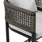 Felicia Outdoor Patio Counter Height Bar Stool in Aluminum with Grey Rope and Cushions By Armen Living | Bar Stools | Modishstore - 8