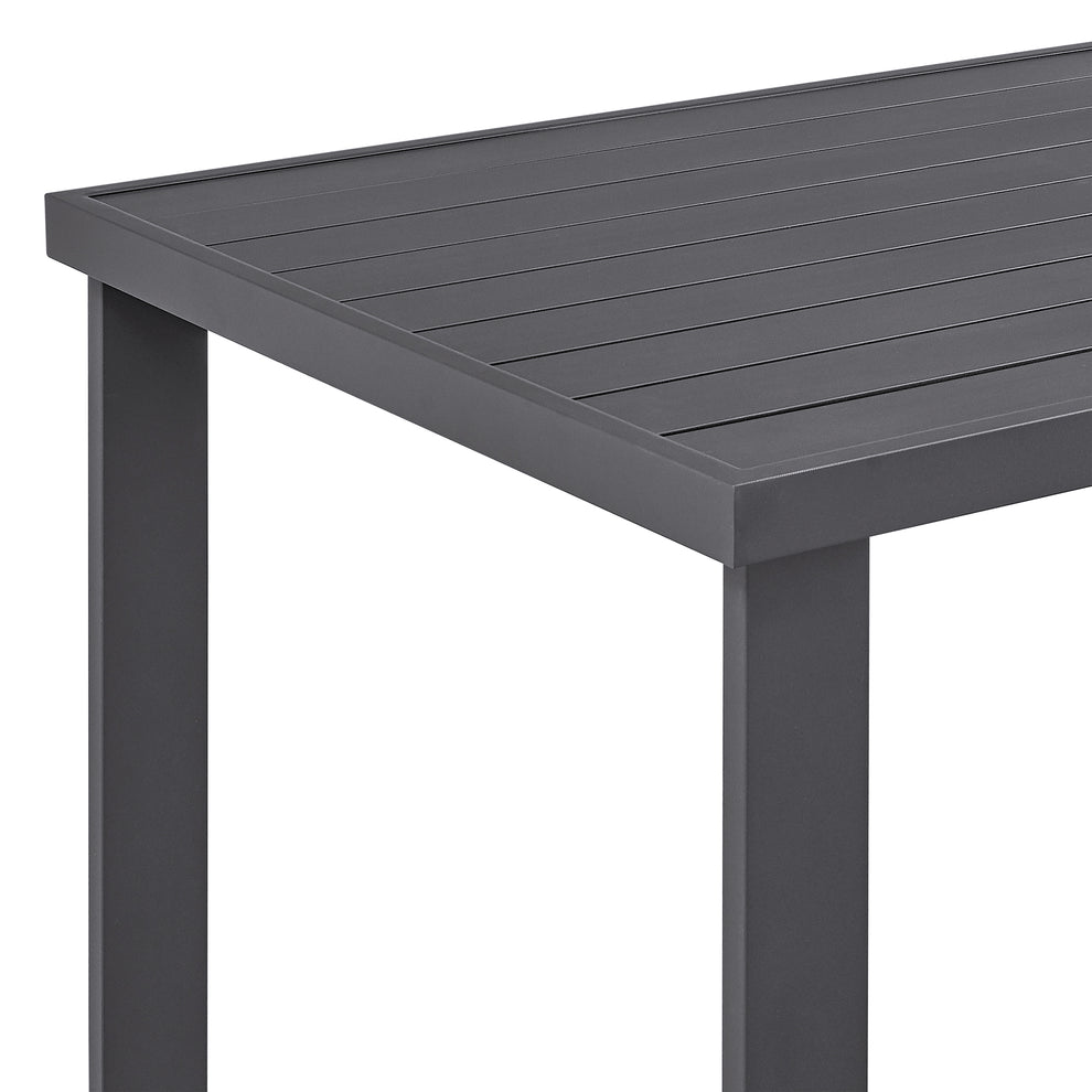 Argiope Outdoor Patio 5-Piece Bar Table Set in Aluminum with Grey Cushions By Armen Living | Bar Stools & Table | Modishstore - 10