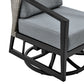 Aileen Outdoor Patio Swivel Lounge Chair in Aluminum with Grey Cushions By Armen Living | Outdoor Chairs | Modishstore - 8