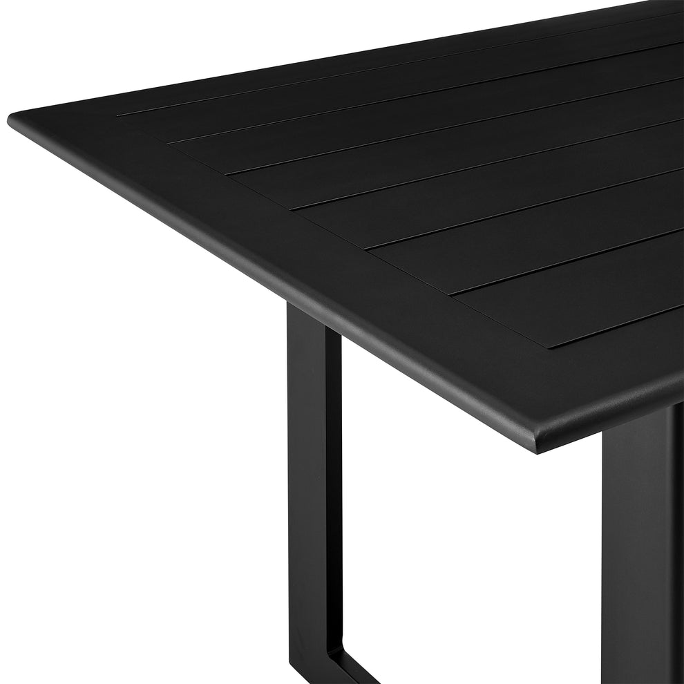 Grand Outdoor Patio 5-Piece Dining Table Set in Aluminum with Grey Cushions By Armen Living | Outdoor Dining Sets | Modishstore - 10