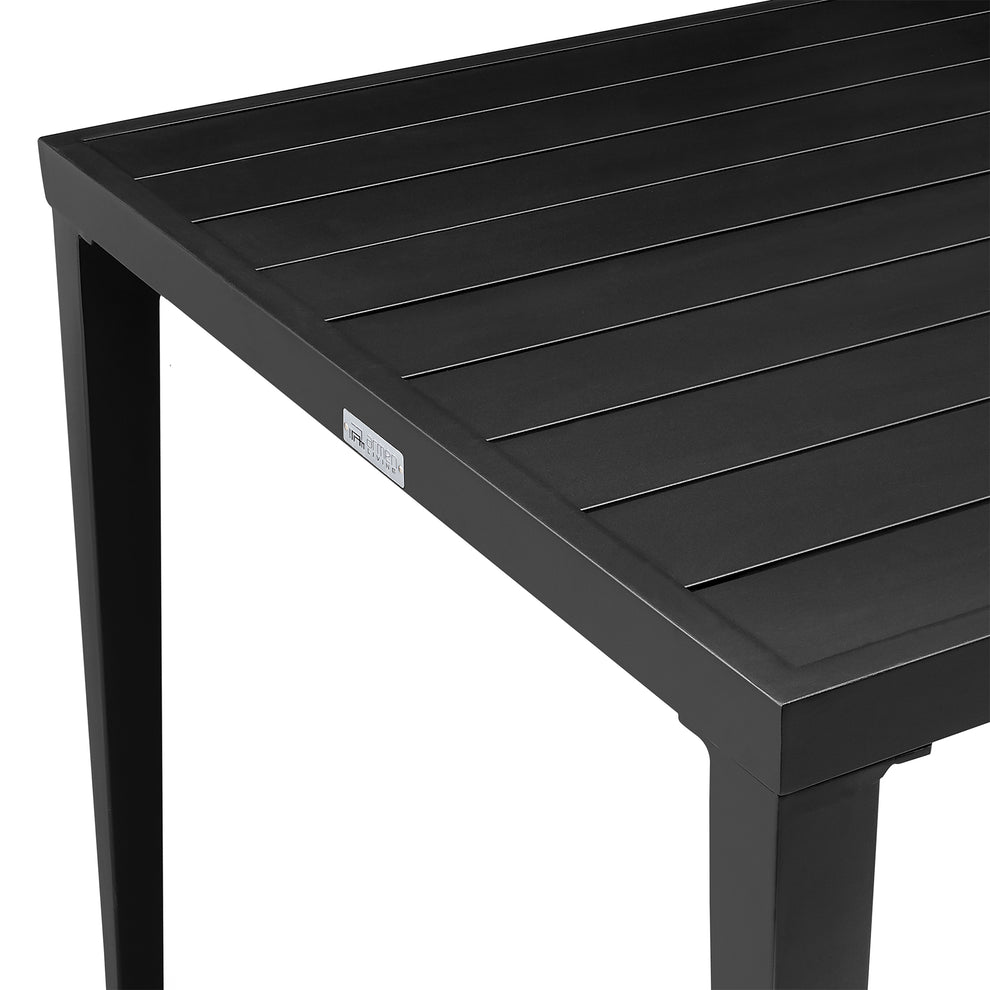 Aileen Outdoor Patio 5-Piece Dining Table Set in Aluminum and Wicker with Grey Cushions By Armen Living | Outdoor Dining Sets | Modishstore - 10
