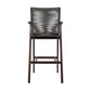 Nabila Outdoor Dark Eucalyptus Wood and Grey Rope Counter and Bar height Stool By Armen Living | Bar Stools | Modishstore - 6