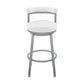 Neura Swivel Counter or Bar Stool in Cloud Finish with White Faux Leather By Armen Living | Bar Stools | Modishstore - 3