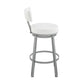 Dalza Swivel Counter or Bar Stool in Cloud Finish with White Faux Leather By Armen Living | Bar Stools | Modishstore - 4
