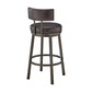 Dalza Swivel Counter or Bar Stool in Mocha Finish with Brown Faux Leather By Armen Living | Bar Stools | Modishstore - 5