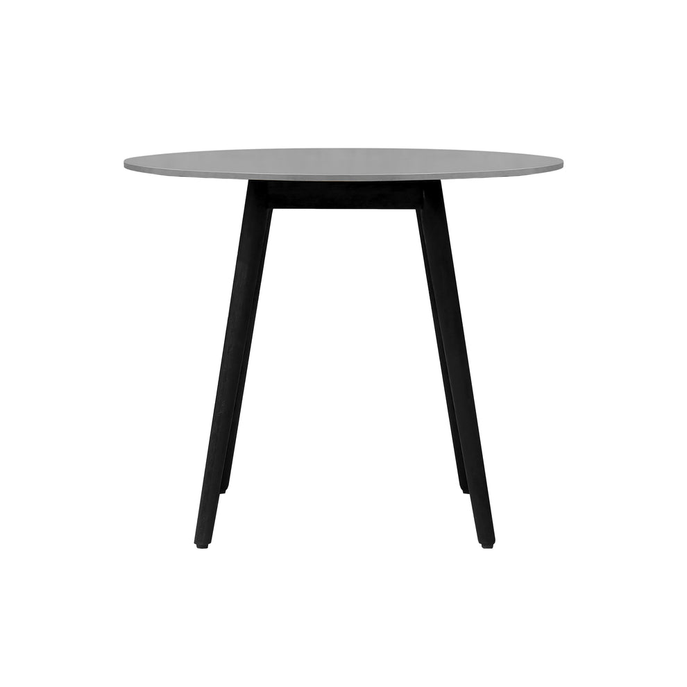 Sydney and Shasta 3 Piece Outdoor Patio 36" Dining Set in Black Eucalyptus Wood and Grey Rope By Armen Living | Outdoor Dining Sets | Modishstore - 6