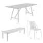 Koala Clip and Camino 5 Piece Outdoor Dining Set in Dark Eucalyptus with Grey Rope By Armen Living | Outdoor Dining Sets | Modishstore - 9