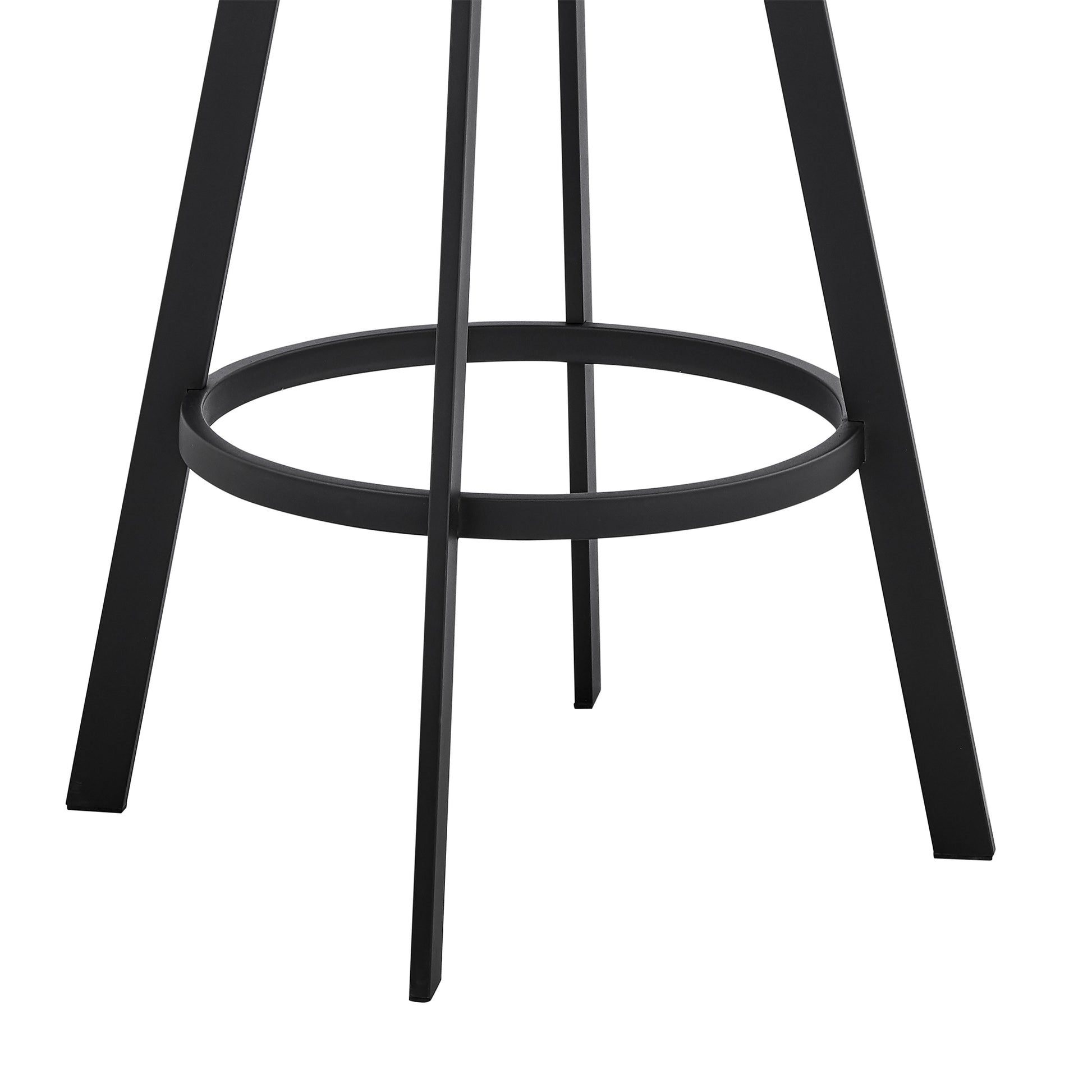 Dione 26" Counter Height Swivel Black Faux Leather and Metal Bar Stool By Armen Living | Bar Stools | Modishstore - 8