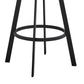 Dione 30" Bar Height Swivel Black Faux Leather and Metal Bar Stool By Armen Living | Bar Stools | Modishstore - 8