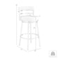 Titana 26" Counter Height Swivel White Faux Leather and Brushed Stainless Steel Bar Stool By Armen Living | Bar Stools | Modishstore - 9