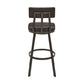 Bejnamin Swivel Bar Stool in Brown Metal with Brown Faux Leather By Armen Living | Bar Stools | Modishstore - 5