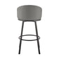 Noran Swivel Counter Stool in Black Metal with Black Faux Leather By Armen Living | Counter Stools | Modishstore - 16