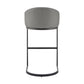 Atherik Bar Stool in Black Metal with Grey Faux Leather By Armen Living | Bar Stools | Modishstore - 6