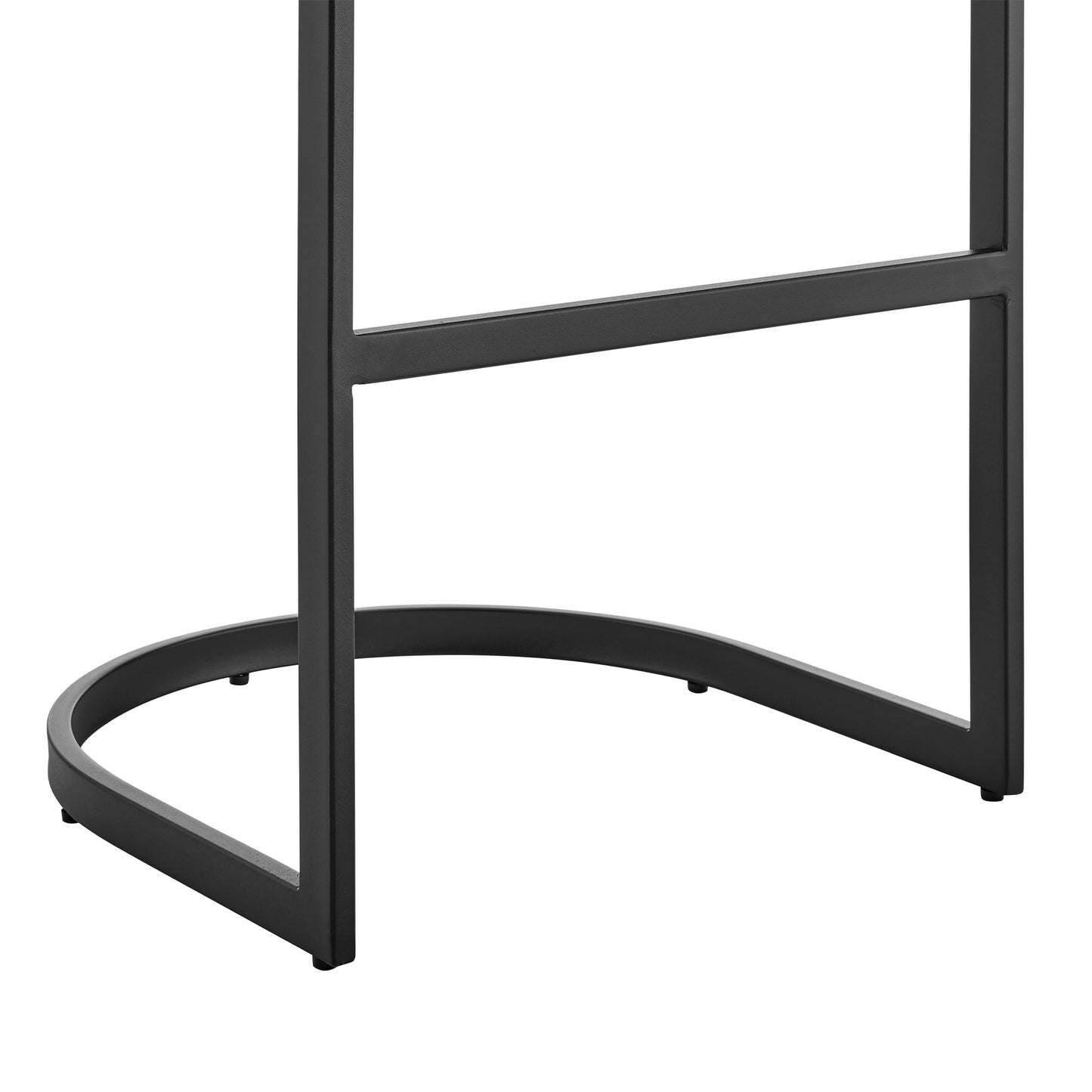 Atherik Bar Stool in Black Metal with Grey Faux Leather By Armen Living | Bar Stools | Modishstore - 8
