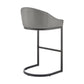 Atherik Counter Stool in Black Metal with Grey Faux Leather By Armen Living | Counter Stools | Modishstore - 5