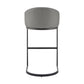 Atherik Counter Stool in Black Metal with Grey Faux Leather By Armen Living | Counter Stools | Modishstore - 6