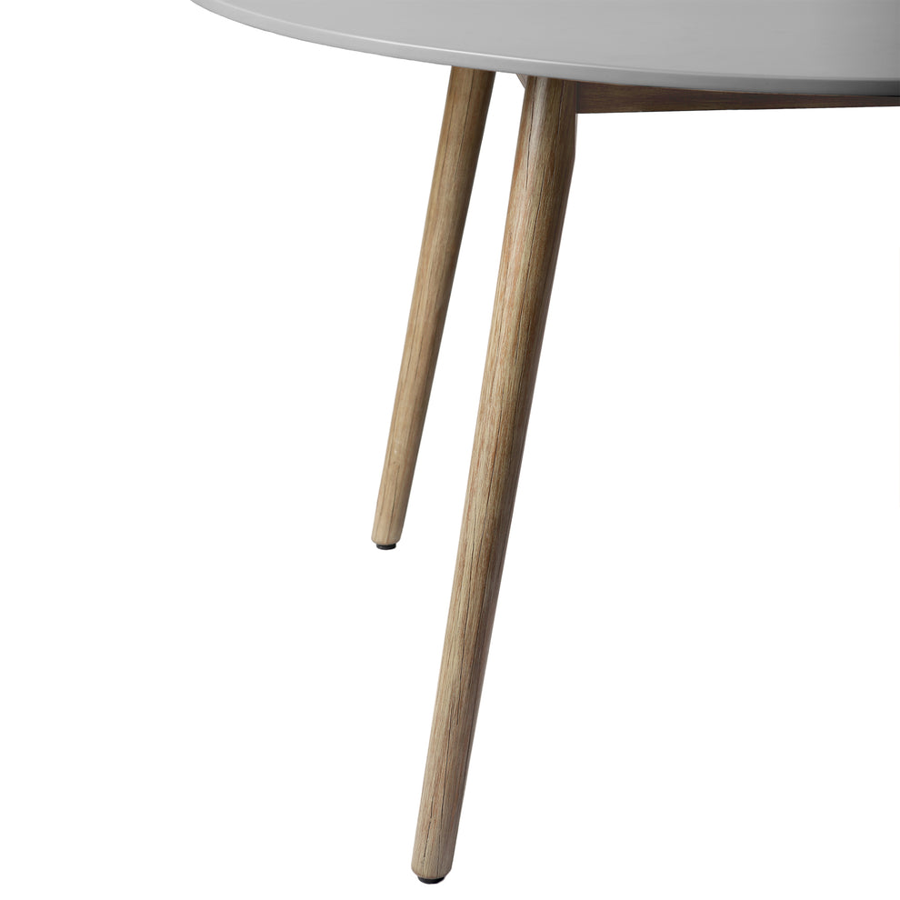 Sydney Outdoor Patio Round Dining Table in Light Eucalyptus and Grey Stone By Armen Living | Outdoor Tables | Modishstore - 5