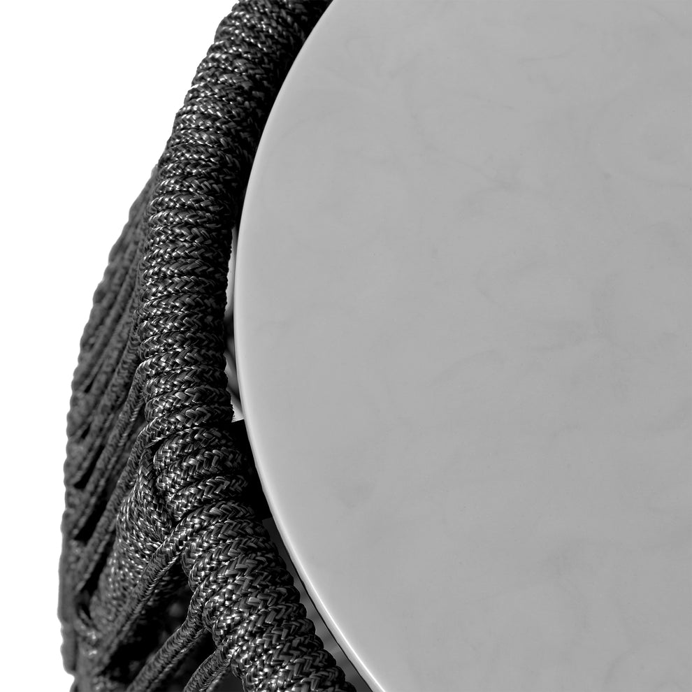 Emory Indoor Outdoor Garden Stool End Table in Grey Rope and Grey Stone By Armen Living | End Tables | Modishstore - 11