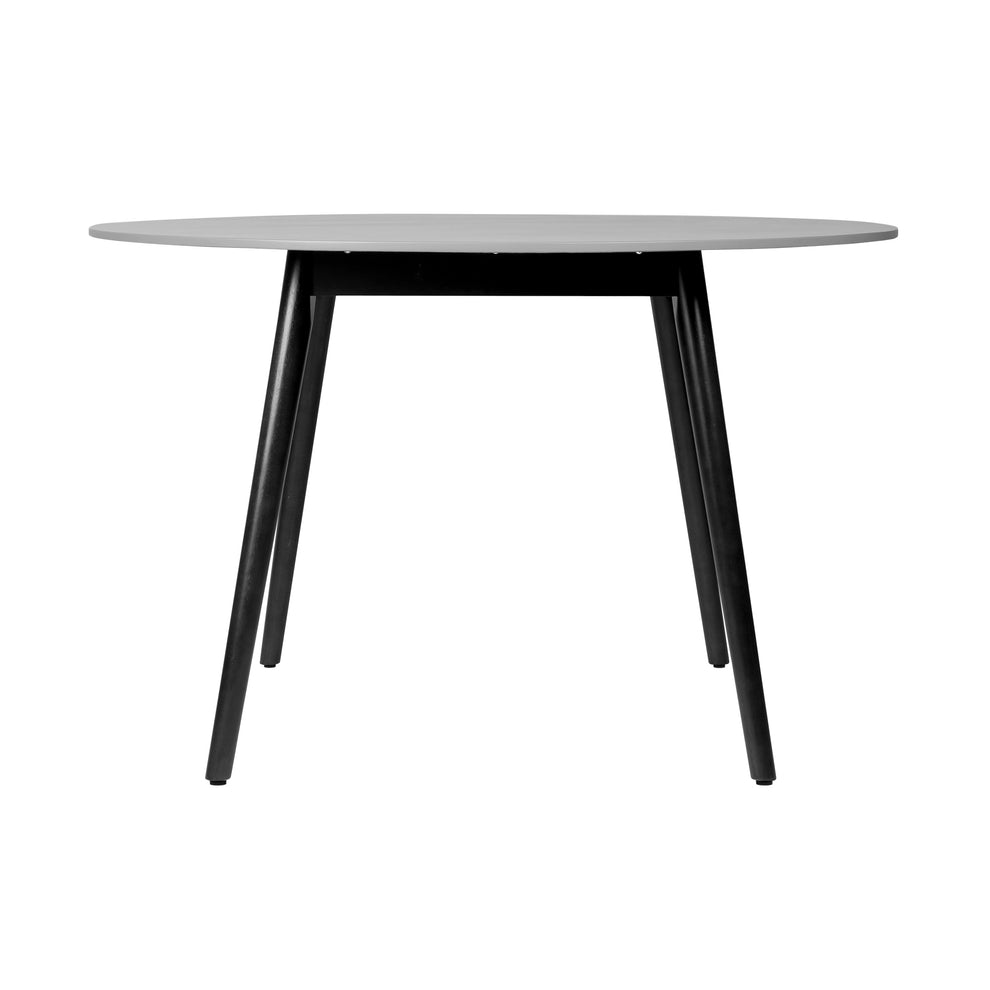 Sydney Outdoor Patio Round Dining Table in Black Eucalyptus and Grey Stone By Armen Living | Outdoor Tables | Modishstore - 4