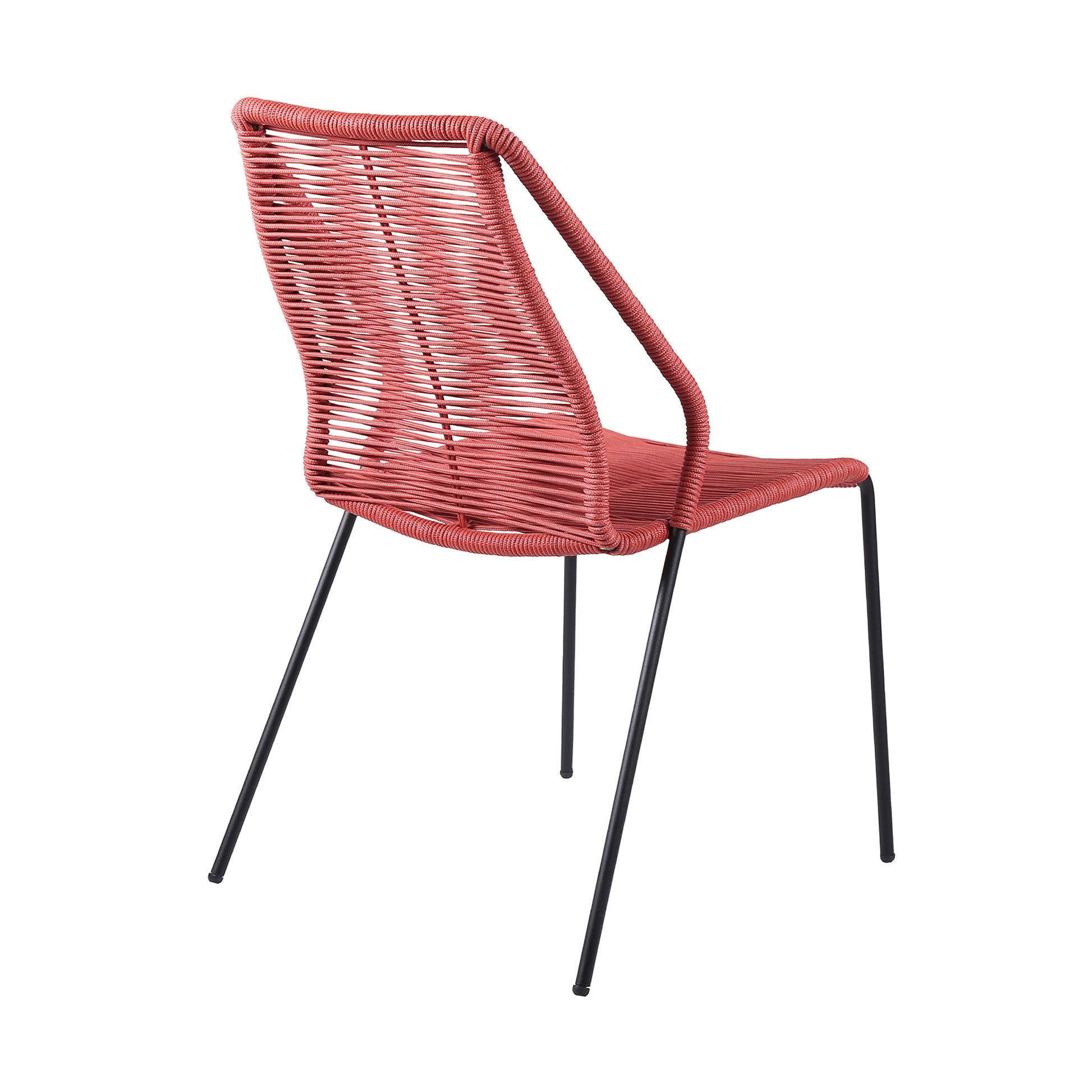 Sydney and Clip Outdoor Patio 5 Piece Dining Set in Black Rope with Black Eucalyptus Wood By Armen Living | Outdoor Dining Sets | Modishstore - 24