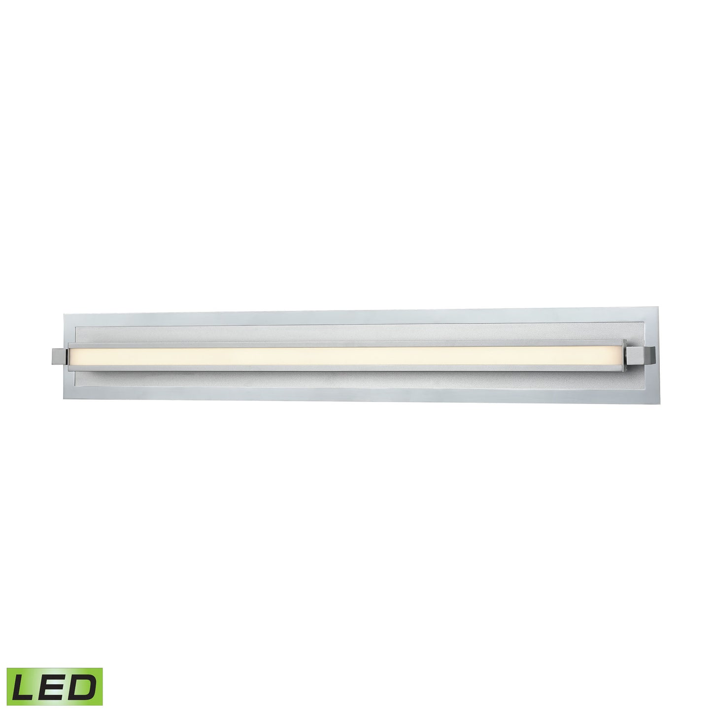 Kiara 1-Light Vanity Sconce in Frosted and Nickel anPolished d Satin Aluminum - Integrated LED ELK Lighting 85122/LED | Sconces | Modishstore