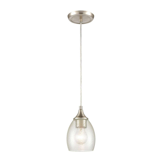 Miranda 1-Light mini pendant in Satin Nickel ELK Lighting | Pendant Lamp | Modishstore