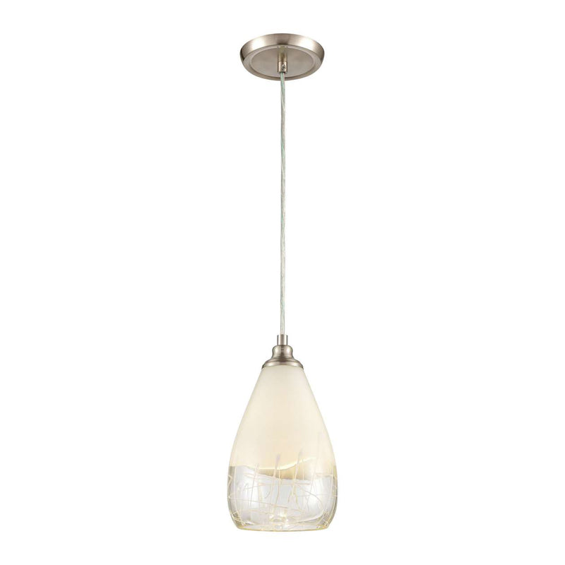 Sugarcoat 1-Light mini pendant in Satin Nickel ELK Lighting | Pendant Lamp | Modishstore