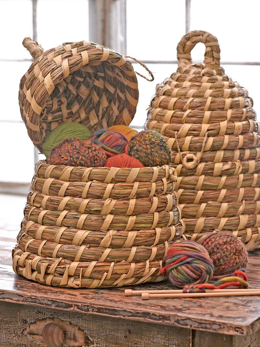Kalalou Bee Skep Basket - Set Of 2-2