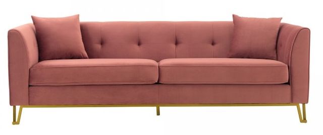 Everest 2 Piece Blush Fabric Upholstered Sofa & Chair Set By Armen Living | Sofas |  Modishstore  - 8