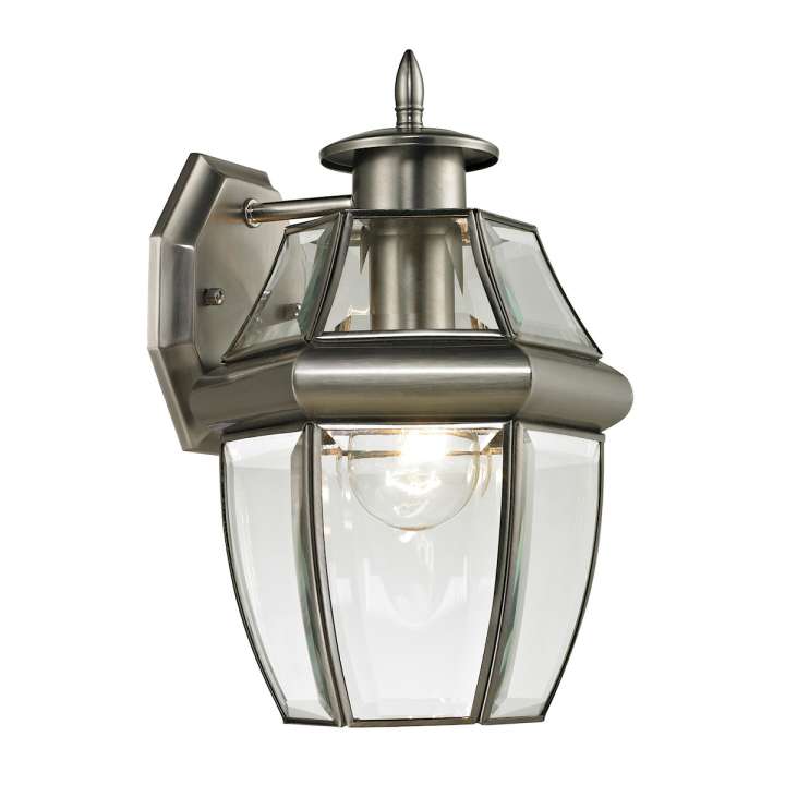 Ashford 1-Light Coach Lantern in Antique Nickel - Small | Sconces | Modishstore